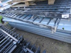 HEAVY DUTY ORNATE TOPPED METAL GATES, 1.75M HEIGHT X 1.52M WIDTH EACH APPROX. THIS LOT IS SOLD UNDER