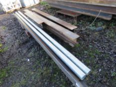 PALLET CONTAINING STEEL PIPES, 3 X RSJ STEELS PLUS HD ANGLE IRON. THIS LOT IS SOLD UNDER THE AUCTION