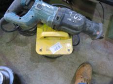 MAKITA RECIP SAW PLUS A TRANSFORMER.