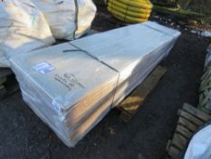 STACK OF 24NO GREEN CHIPBOARD, 2.4M X 0.6M WIDE APPROX.