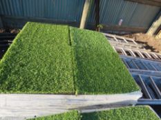 PALLET OF INTERLOCKING ASTRO TURF FAKE GRASS TILES WITH CUSHION BACKING, 50MM X 50MM, APPROXIMATELY