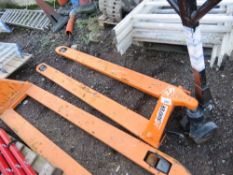 LONG TINED PALLET TRUCK FOR BOARDS ETC, UNTESTED.