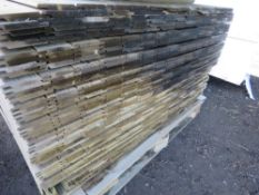 PACK OF SHIPLAP PRESSURE TREATED FENCE CLADDING TIMBER BOARDS. 0.9M LENGTH X 95MM WIDTH APPROX.