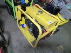 YELLOW PETROL ENGINED GENERATOR.