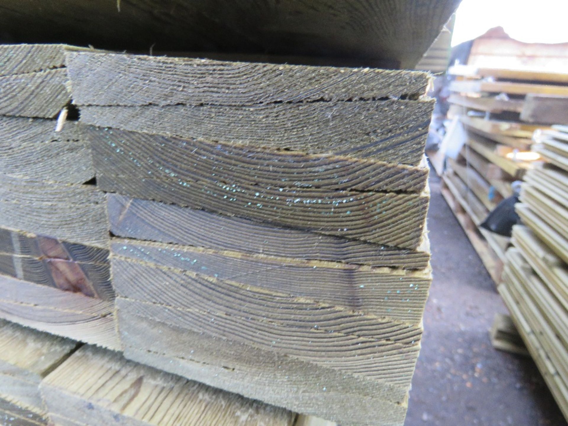 LARGE BUNDLE OF PRESSURE TREATED FEATHER EDGE TIMBER CLADDING: 1.8M LENGTH X 10CM WIDTH APPROX. - Image 3 of 3