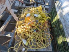 ASSORTED 110VOLT EXTENSION LEADS. THIS LOT IS SOLD UNDER THE AUCTIONEERS MARGIN SCHEME, THEREFORE NO