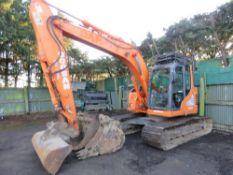 DOOSAN DX140LCR TRACKED EXCAVATOR, YEAR 2010. WITH SET OF 3 NO BUCKETS: 18", 4FT, GRADING. 10,772 RE