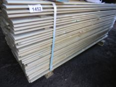 PACK OF SHIPLAP PRESSURE TREATED FENCE CLADDING TIMBER BOARDS. 1.73M LENGTH X 95MM WIDTH APPROX.