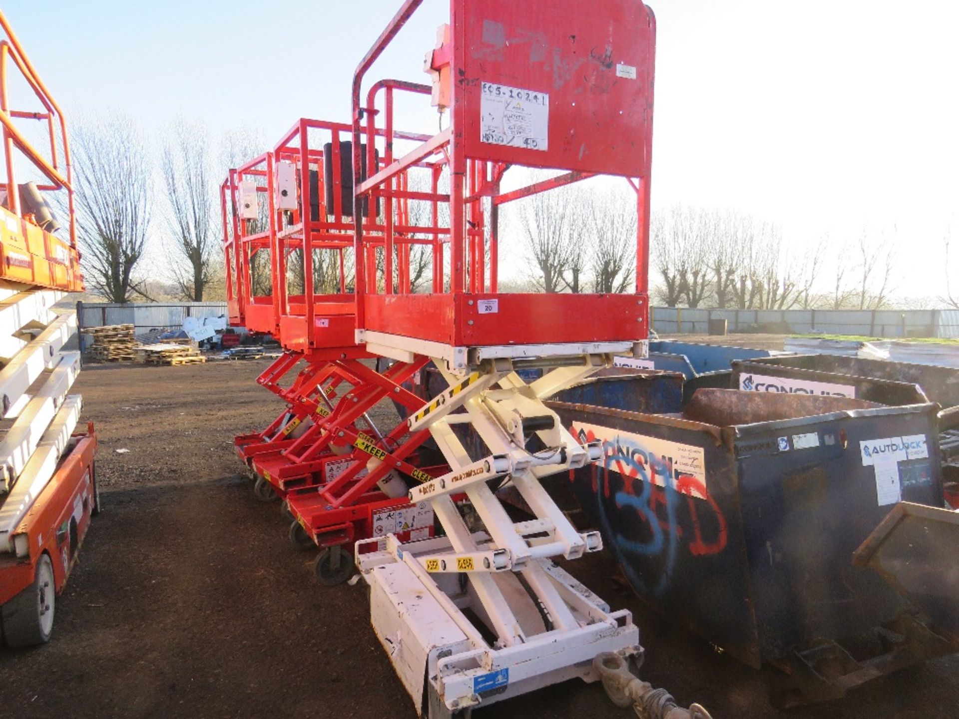 HYBRID HBP830CE RED BATTERY POWERED ACCESS PLATFORM, 4.27M MAX WORKING HEIGHT. . WHEN TESTED WAS SEE