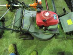 HONDA ENGINED PETROL MOWER. THIS LOT IS SOLD UNDER THE AUCTIONEERS MARGIN SCHEME, THEREFORE NO VAT