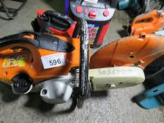 STIHL TS410 PETROL SAW WITH A BLADE.