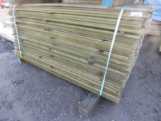 LARGE BUNDLE OF PRESSURE TREATED SHIPLAP TIMBER CLADDING: 1.73M LENGTH X 95MM WIDTH APPROX.