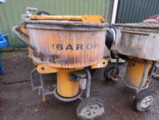 BARON 3PHASE AND SINGLE PHASE POWERED FORCED ACTION TUB MIXER WITH CLIP ON DRAWBAR. DIRECT FROM LOCA