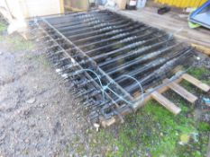 PALLET OF ORNATE STEEL FENCE RAILINGS, 5FT HEIGHT. 12 NO @ 6FT LENGTH APPROX. NO VAT ON HAMMER PRICE