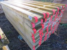 BUNDLE OF "I" BEAM WOODEN SHUTTERING BEAMS, 50NO APPROX IN THE BUNDLE, 2.45METRE LENGTH. ALSO SUITAB