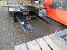 FORKLIFT EXTENSION TINES/SLEEVES WITH LOCKING PINS. 2.5M LENGTH APPROX