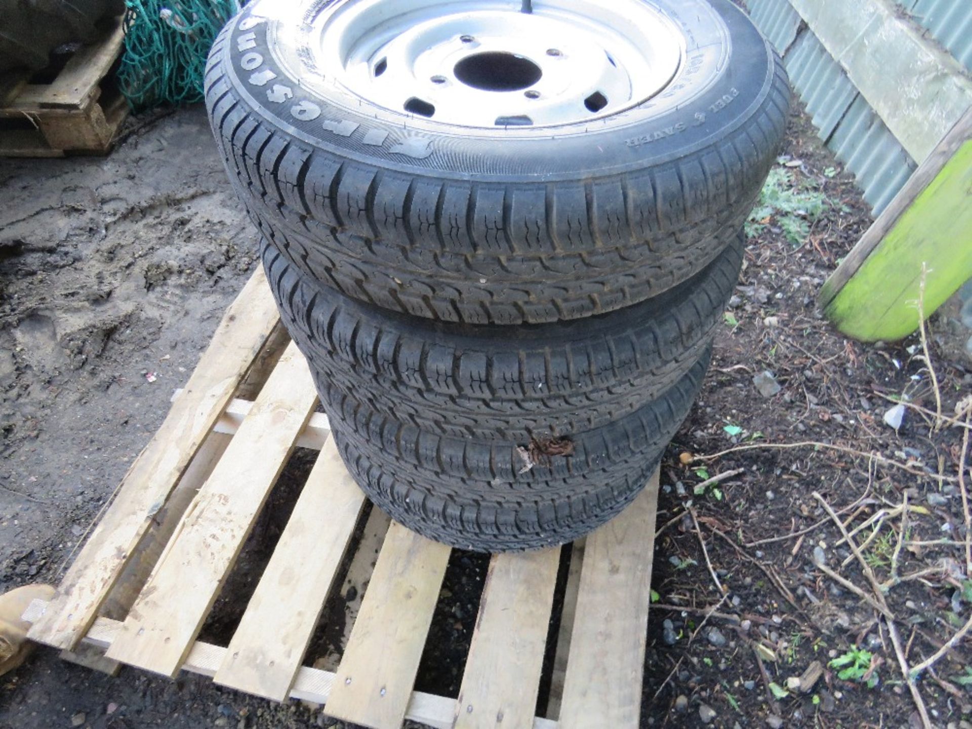4 X WHEELS AND TYRES 165.80R13 - Image 3 of 3