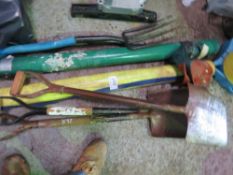 2 X SETS OF DRAIN RODS PLUS 3 SHOVELS AND A FORK. RETIREMENT SALE.