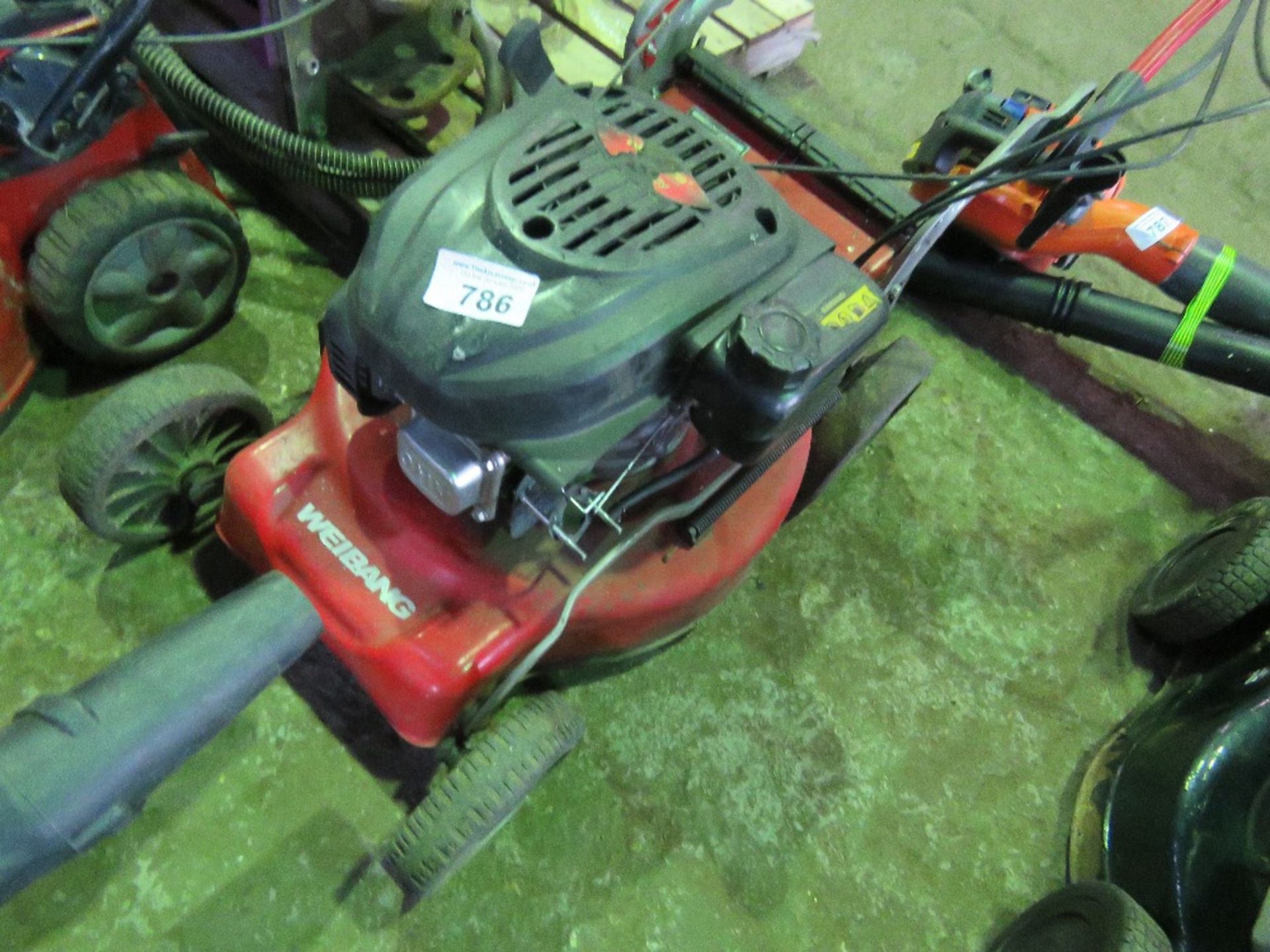 WEIBANG PETROL ENGINED MOWER. THIS LOT IS SOLD UNDER THE AUCTIONEERS MARGIN SCHEME, THEREFORE NO VAT