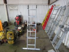 ALUMINIUM MULTI POSITION LADDER. THIS LOT IS SOLD UNDER THE AUCTIONEERS MARGIN SCHEME, THEREFORE NO