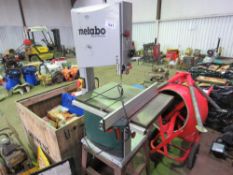 METABO BAS317 240VOLT BANDSAW. WORKING WHEN RECENTLY REMOVED FROM WORKSHOP. THIS LOT IS SOLD UNDER T