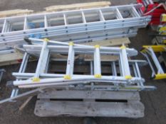 2 X ALUMINIUM MULTI POSITION LADDERS. THIS LOT IS SOLD UNDER THE AUCTIONEERS MARGIN SCHEME, THEREFOR