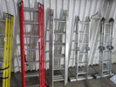 ALUMINIUM 3 STAGE LADDER. THIS LOT IS SOLD UNDER THE AUCTIONEERS MARGIN SCHEME, THEREFORE NO VAT WIL