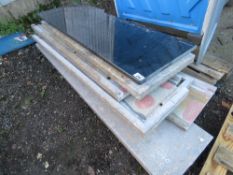 PALLET OF ASSORTED MARBLE TYPE WORKTOPS. NO VAT ON HAMMER PRICE.