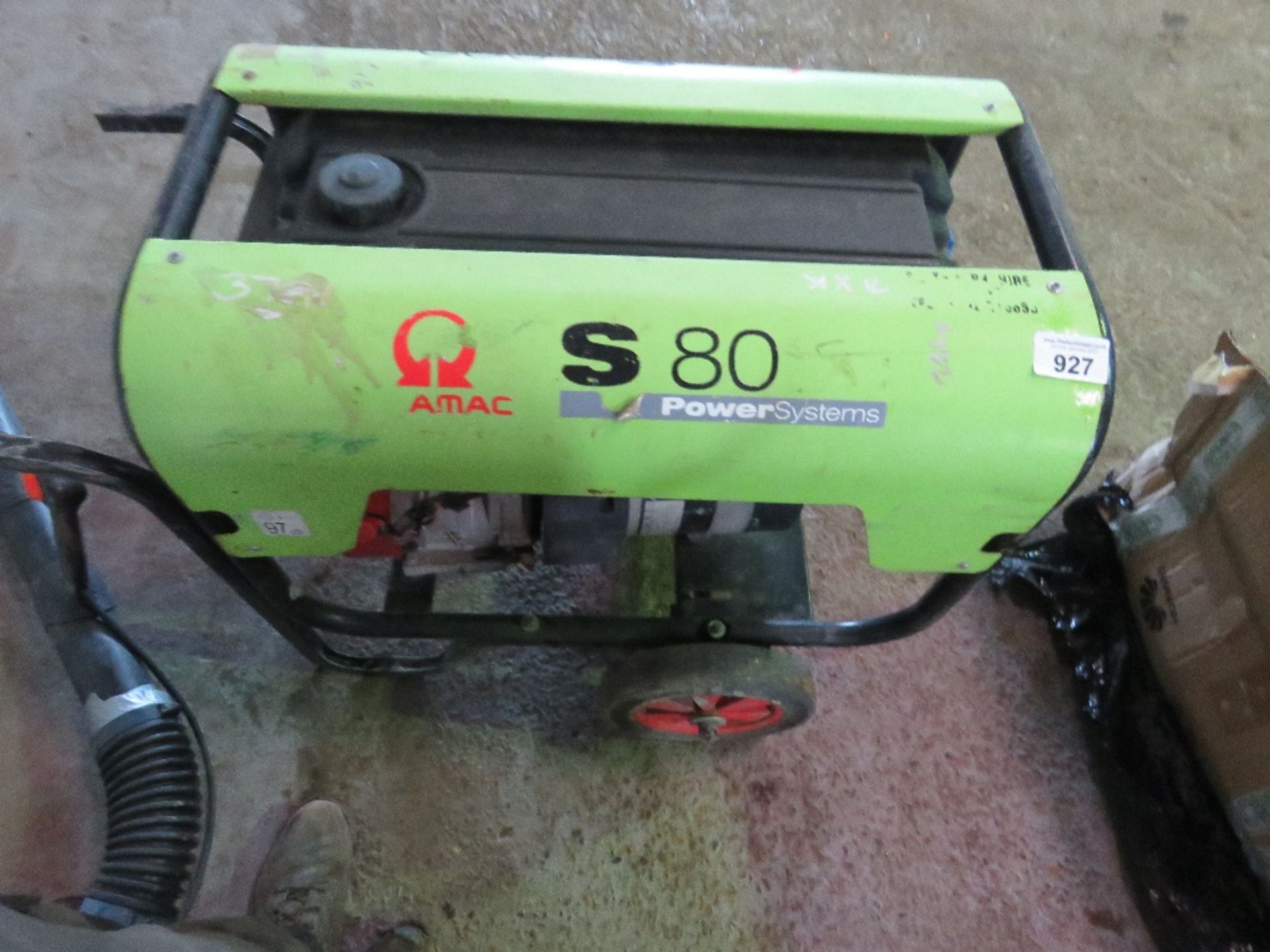 PRAMAC S8000 PETROL ENGINED GENERATOR. THIS LOT IS SOLD UNDER THE AUCTIONEERS MARGIN SCHEME, THEREFO