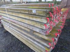 BIG BUNDLE OF "I" BEAM WOODEN SHUTTERING BEAMS, 92NO APPROX IN THE BUNDLE, 2.45METRE LENGTH. ALSO SU