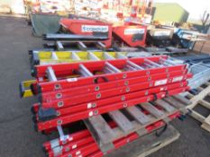 2 X GRP 3 STAGE LADDERS, 1.65M CLOSED LENGTH APPROX. THIS LOT IS SOLD UNDER THE AUCTIONEERS MARGIN S