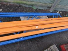 2 X PALLET RACKING UPRIGHTS@9FT HEIGHT APPROX PLUS BEAMS. THIS LOT IS SOLD UNDER THE AUCTIONEERS MAR