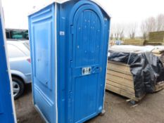 PORTABLE SITE TOILET. PLEASE SEE IMAGES FOR CONDITION AND TO SEE FITTED EQUIPMENT. THIS LOT IS SOLD