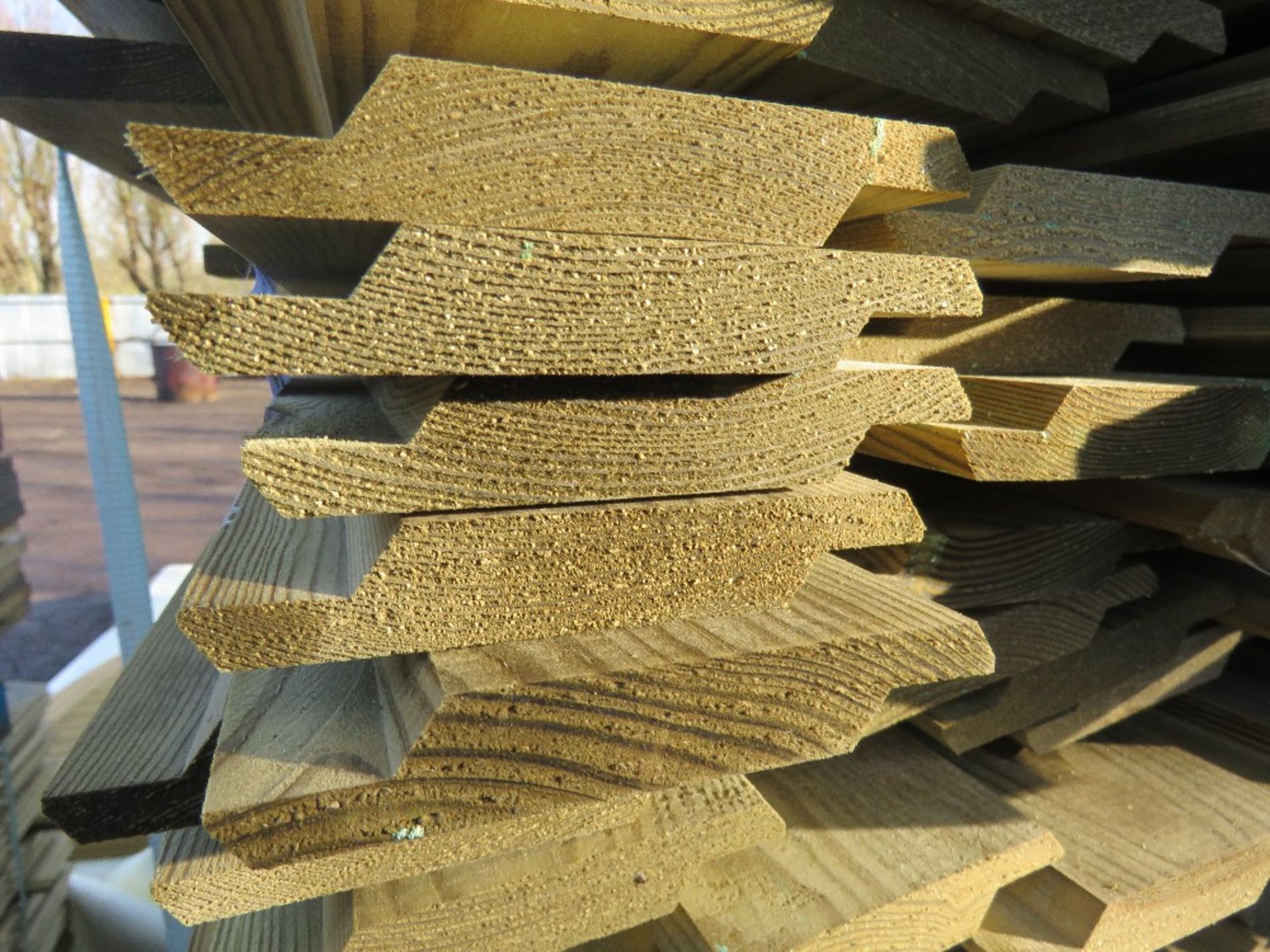 LARGE BUNDLE OF PRESSURE TREATED SHIPLAP TIMBER CLADDING: 1.7M LENGTH X 10CM WIDTH APPROX. - Image 3 of 3