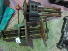 2 X HEAVY DUTY WOOD WORK VICES. RETIREMENT SALE.