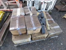 PALLET OF FENCE POST BASE HAMMERING INSERTS.