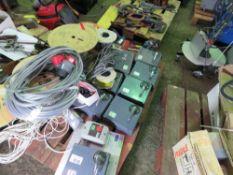 PALLET OF ASSORTED CABLES PLUS SWITCHGEAR. NO VAT ON HAMMER PRICE.