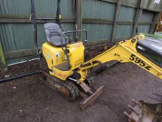 YANMAR SV08-1ACS MICRO EXCAVATOR, YEAR 2016. 3 BUCKETS. EXPANDING TRACKS. SPARE KEYS PLUS ELECTRONIC