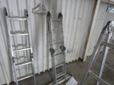 ALUMINIUM MULTI POSITION LADDER. THIS LOT IS SOLD UNDER THE AUCTIONEERS MARGIN SCHEME, THEREFORE NO