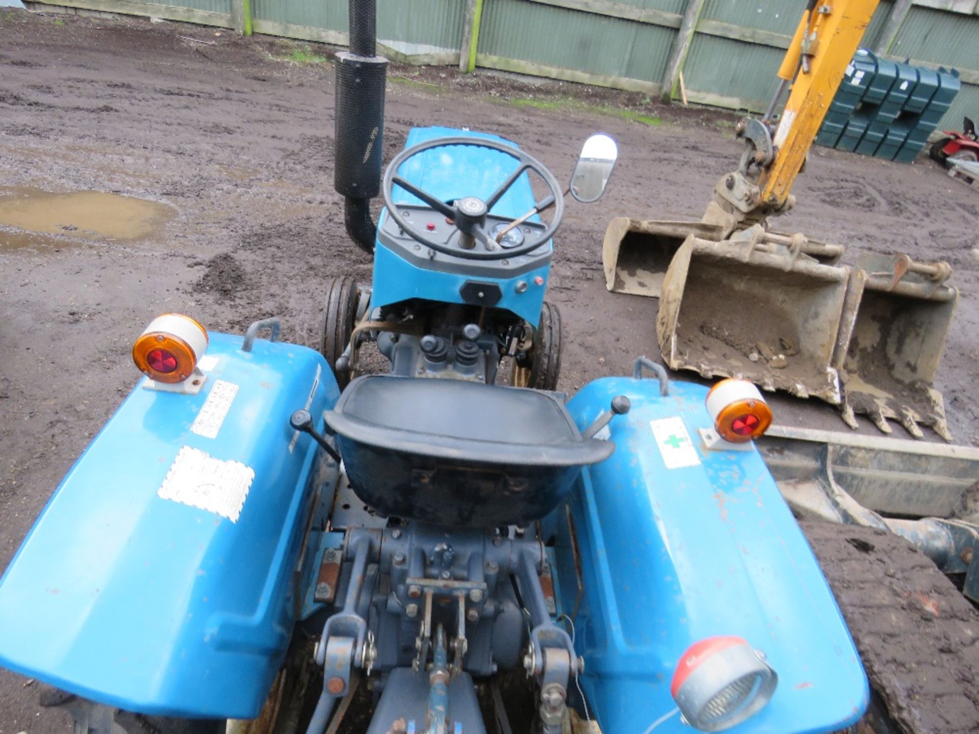 MITSUBISHI D1650 2WD COMPACT TRACTOR WITH REAR ROTORVATOR AND 3 POINT LINKAGE. 875 REC HOURS. WHEN T - Image 10 of 10