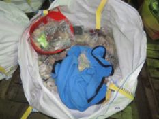 BULK BAG CONTAINING ASSORTED LEADING REINS, BLUE HORSE RUG ETC. SOURCED FROM SADDLERY SHOP LIQUIDATI