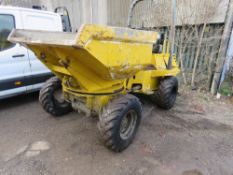 BENFORD TEREX SWIVEL SKIP 3 TONNE DUMPER, YEAR 2005 BUILD. DEUTZ AIR COOLED ENGINE. HOUR CLOCK NOT R