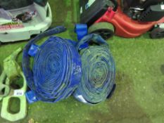 3 X LAYFLAT WATER PUMP HOSES. NO VAT CHARGED ON THE HAMMER PRICE OF THIS LOT.