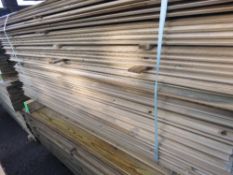 LARGE BUNDLE OF PRESSURE TREATED SHIPLAP TIMBER CLADDING: 1.73M LENGTH X 10CM WIDTH APPROX.