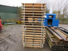 STACK OF 19NO WOODEN PALLETS. THIS LOT IS SOLD UNDER THE AUCTIONEERS MARGIN SCHEME THEREFORE NO VAT