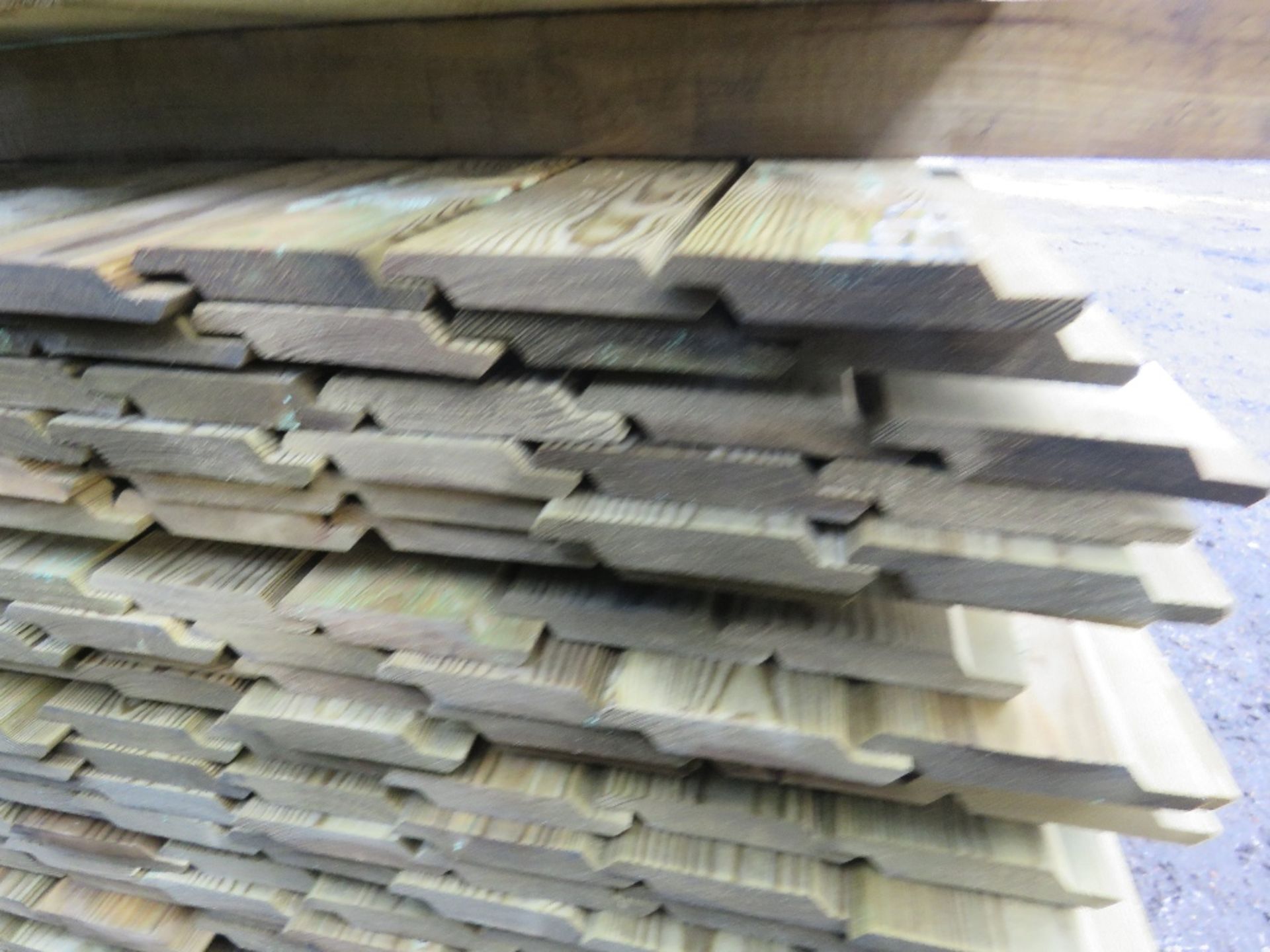 LARGE BUNDLE OF PRESSURE TREATED SHIPLAP TIMBER CLADDING: 1.72M LENGTH X 10CM WIDTH APPROX. - Image 3 of 3