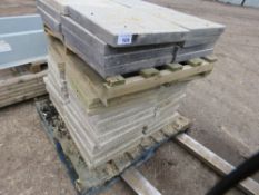 2 X PALLETS OF 450MM X 450MM APPROX PAVING SLABS, MAINLY GRANITE.