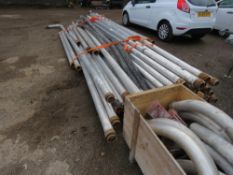 LARGE QUANTITY OF SCREED PUMP PIPES, MOST APEAR TO BE ALUMINIUM BUT SOME ARE RUBBER FLEXIBLE UNITS.