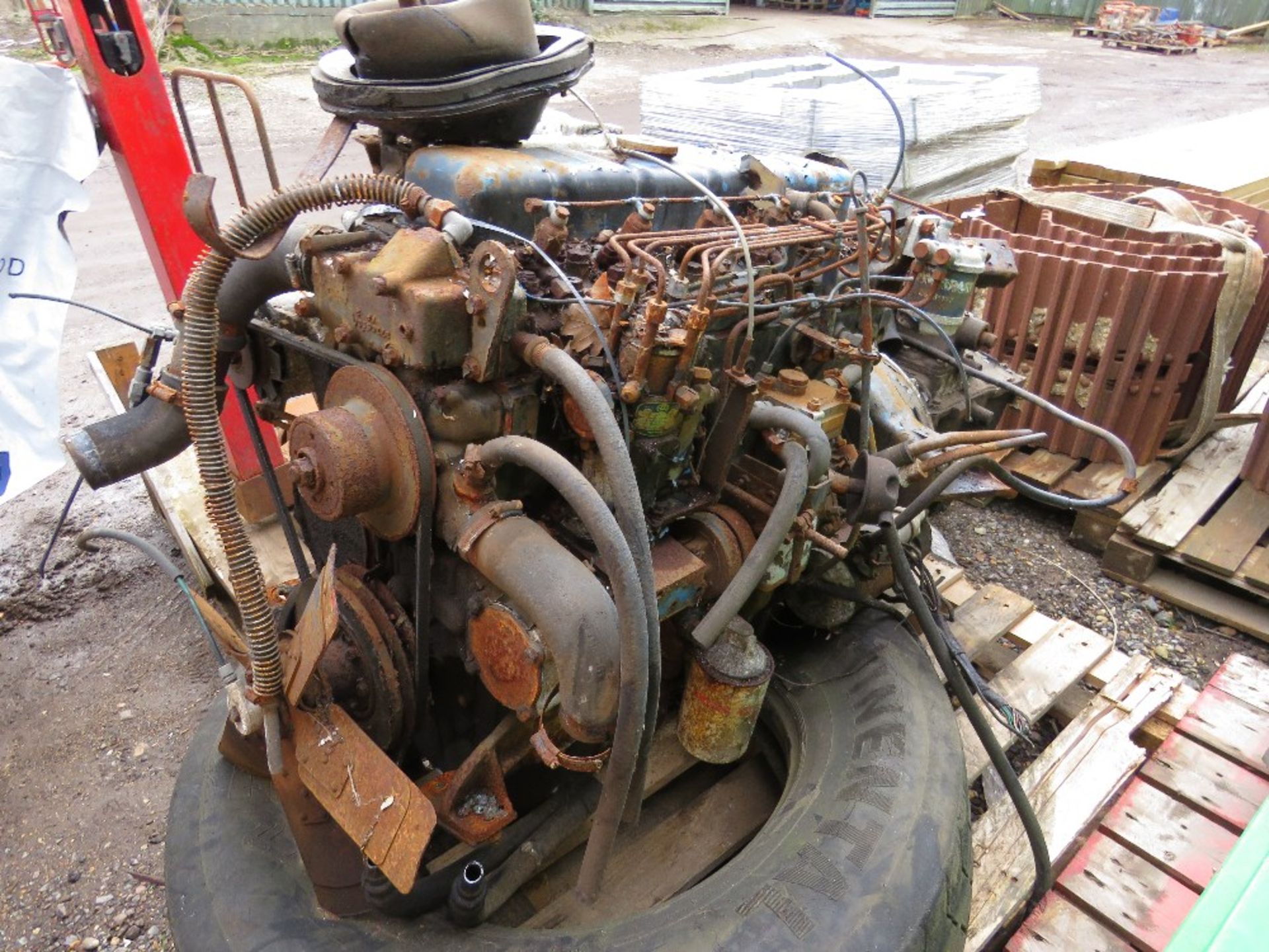 PERKINS 6354 6 CYLINDER DIESEL ENGINE WITH GEARBOX. NO VAT WILL BE CHARGED ON THE HAMMER PRICE OF T - Image 3 of 3