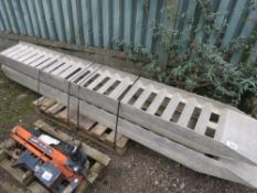 PAIR OF HEAVY DUTY ALUMINIUM LOADING RAMPS, 3M LENGTH APPROX X 30CM WIDE APPROX. THIS LOT IS SOLD UN